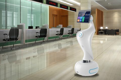 上海mk体育机器人携手定制迎宾机器人，助力安全文化体验馆升级