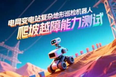 电网变电站复杂地形巡检机器人爬坡越障能力测试